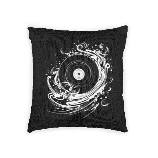 Vinyl Record Fantasy Woven Pillows