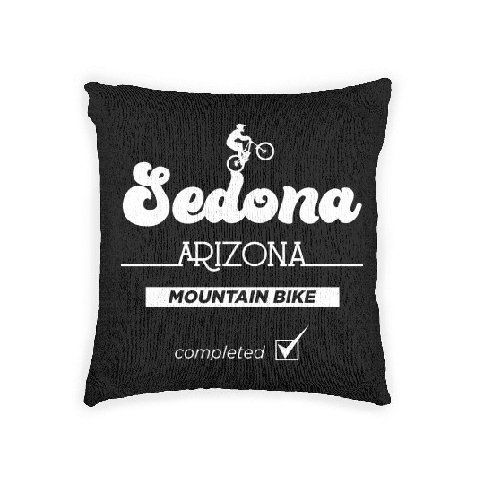 Sedona Arizonna Mountain Biking Woven Pillows