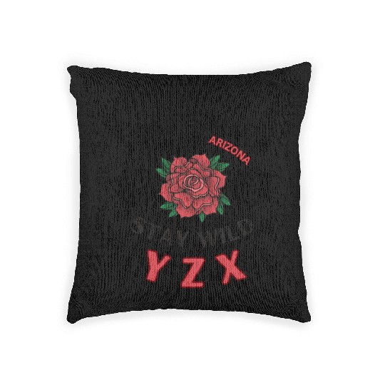 Tombstone Arizonna red rose Woven Pillows