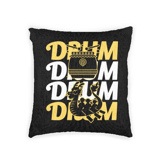 Funny Dragon Boat Racing Paddle Woven Pillows