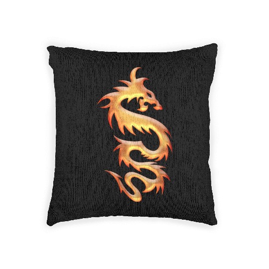 Golden Dragon Woven Pillows