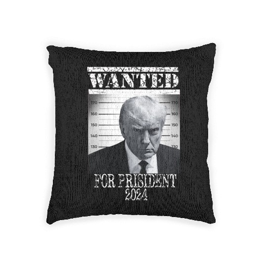 Wear this "President 2024 Trump Mug Shot Woven Pillows