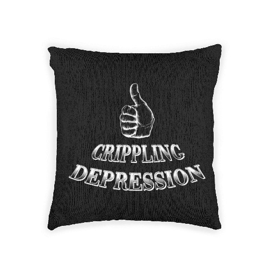 Crippling Depression Woven Pillows