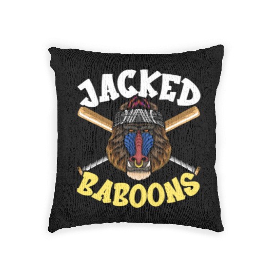 Baboon Monkey Lover Wildlife Animal Zookeeper Woven Pillows