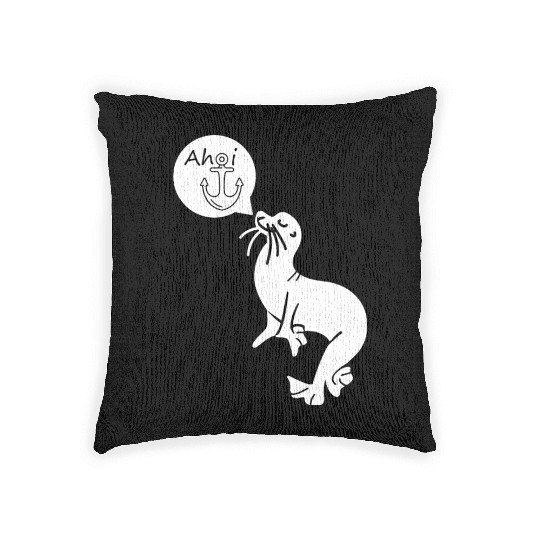 North Sea Pearl Seal Ahoy Gift Woven Pillows