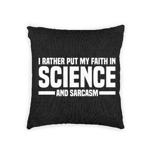 Atheism Religion Belief Atheists Science Woven Pillows
