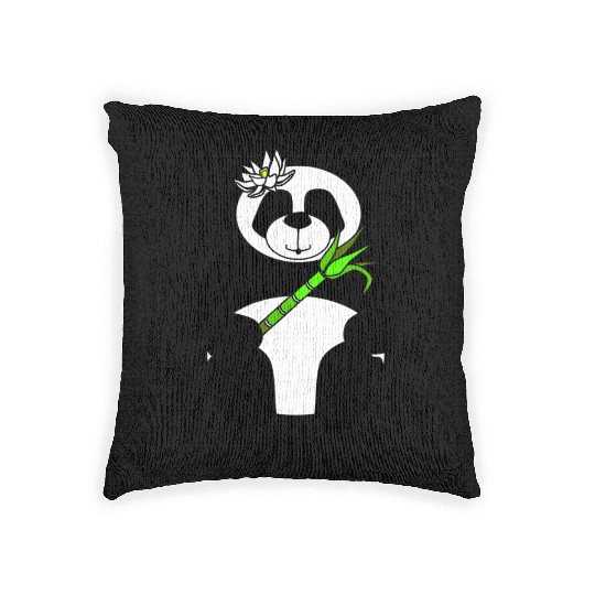 Panda Girl Woven Pillows