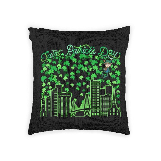 Saint Patrick's Day Charleston South Carolina Woven Pillows
