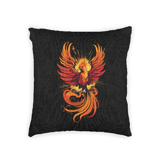 Phoenix bird - Ancient Greek Mythology Woven Pillows
