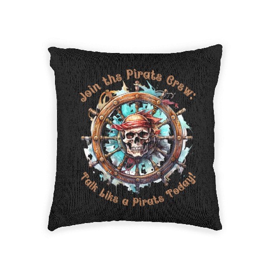 Join the Pirate Crew Woven Pillows