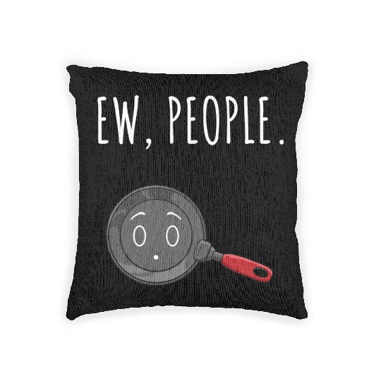 Ew People Big Eyes Frying Pan Woven Pillows