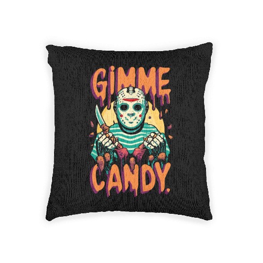Halloween Gimme Candy Spooky Season Woven Pillows