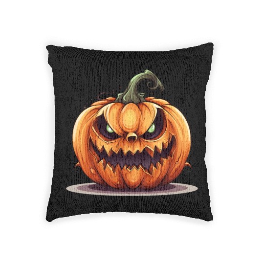 Halloween pumpkin Woven Pillows