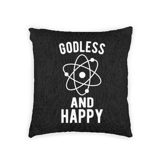Atheist Atheism Anti Religion Securalism God Sucks Woven Pillows