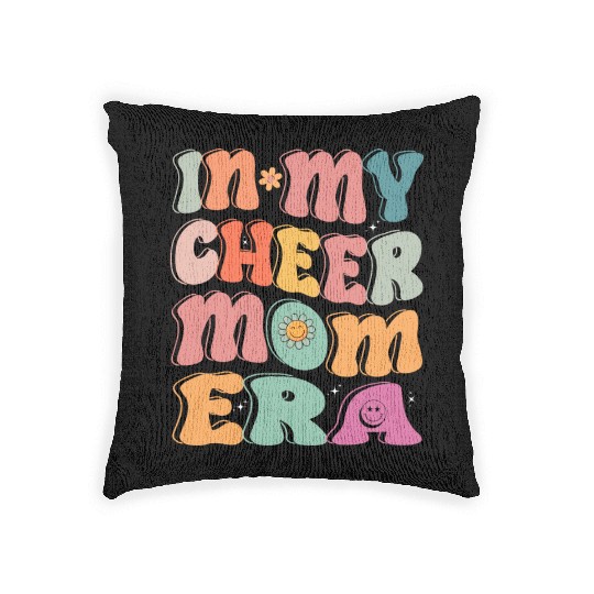 In My Cheer Mom Era Tie Dye Cheerleading Sport Mom Woven Pillows