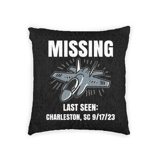 Missing F-35 War Plane Woven Pillows