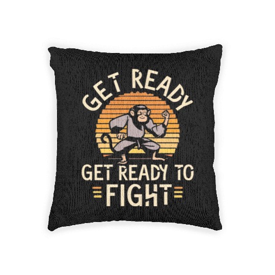 Kung Fu monkey Woven Pillows