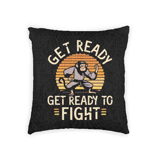 Kung Fu monkey Woven Pillows