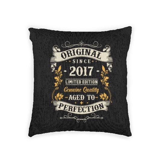 Retro 6th Birthday Present Woven Pillows