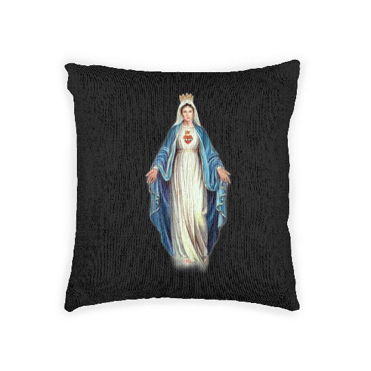 Virgin mary Woven Pillows