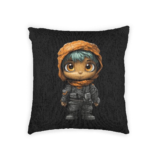 Halloween Spooky Cartoon Mummy Woven Pillows