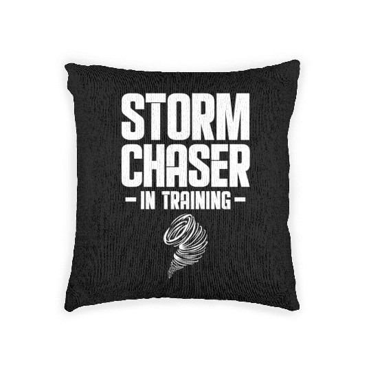 Storm Chaser In Training Woven Pillows
