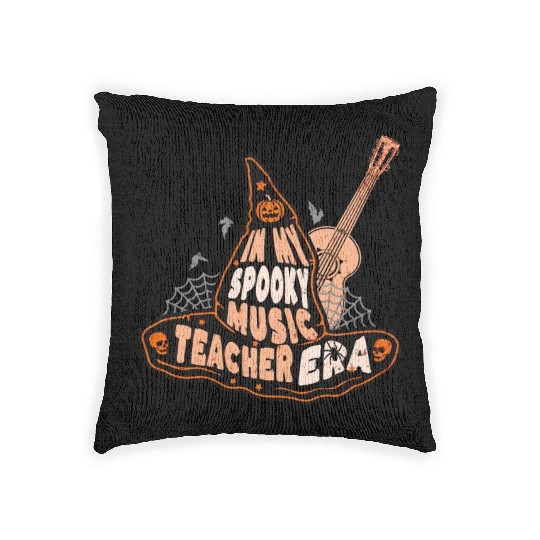 In My Spooky Music Teacher Era Witch Woven Pillows
