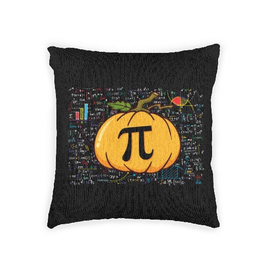 Pumpkin Pi Mathematics Halloween Thanksgiving Fall Woven Pillows
