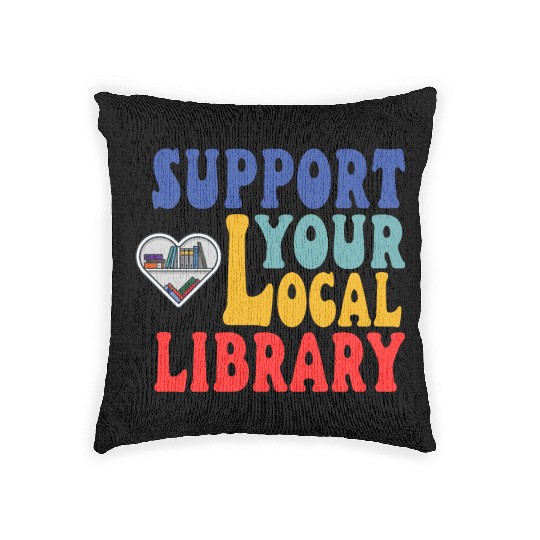 Support your local library Woven Pillows