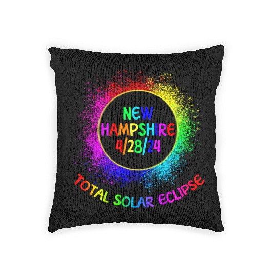 Total Solar Eclipse New Hampshire 4/28/24 Kids Woven Pillows