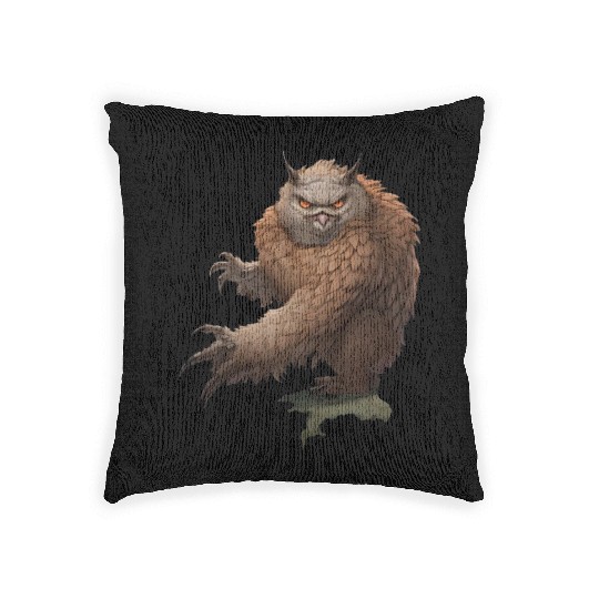 Grizzly Owl - Fantasy Creature Woven Pillows