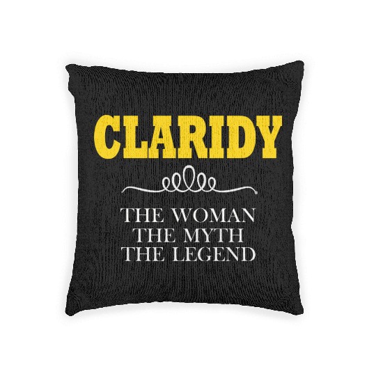 Claridy The Woman The Myth The Legend Woven Pillows
