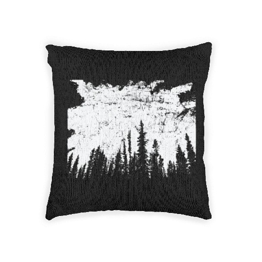 Forest at Night Nature Leaves Environment Woven Pillows