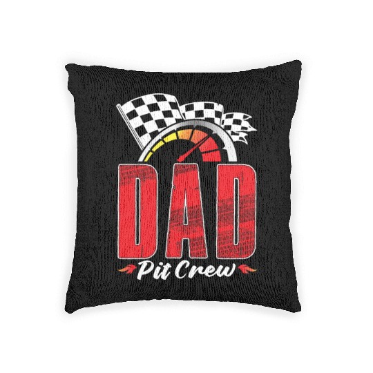 Dad Pit Crew Woven Pillows
