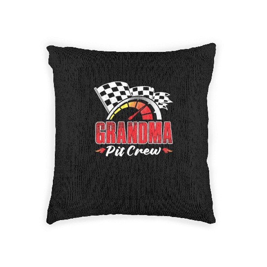 Grandma Pit Crew Woven Pillows