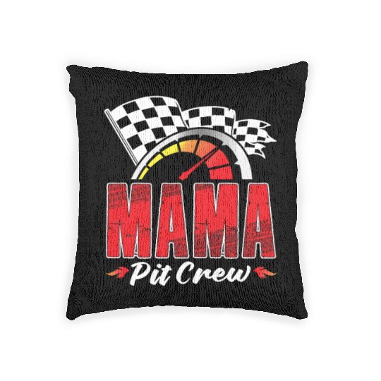 Mama Pit Crew Woven Pillows