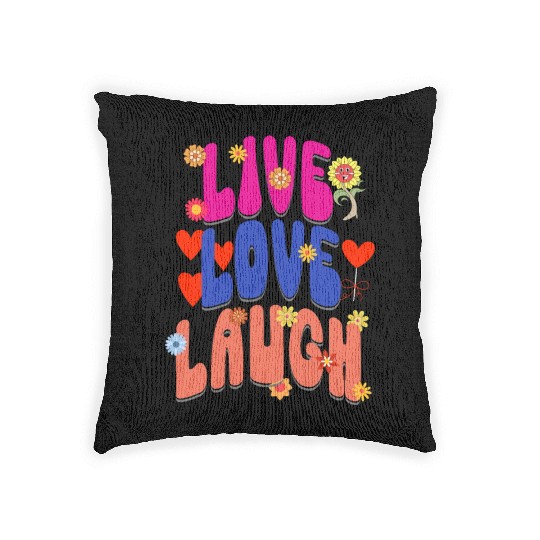LIVE LOVE LAUGH Woven Pillows
