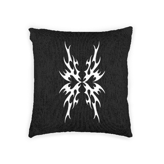 Awesome Butterfly Cybersigilism Cyber Sigil Tribal Woven Pillows