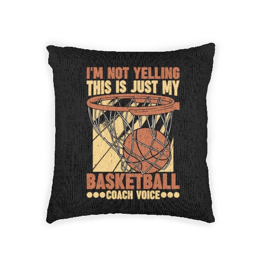 This Is Just My Basketball Coach Voice 1 Woven Pillows