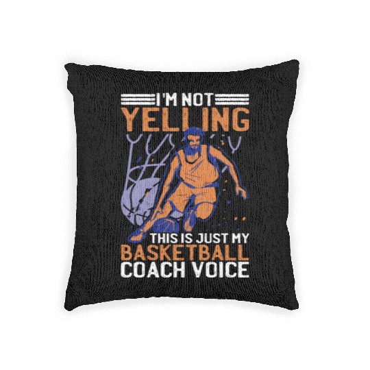 This Is Just My Basketball Coach Voice 2 Woven Pillows