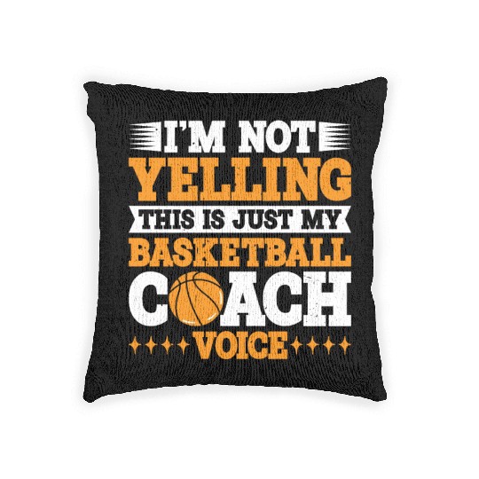 This Is Just My Basketball Coach Voice 3 Woven Pillows