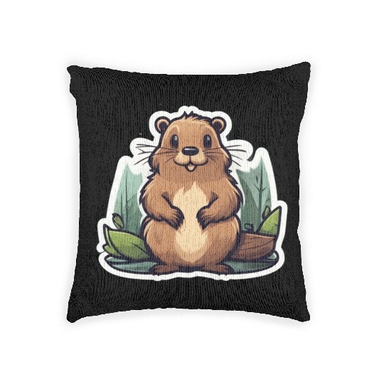 Eager Beavers Woven Pillows