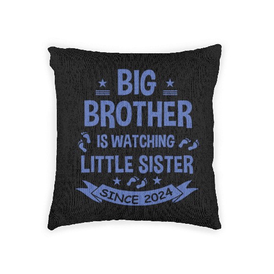 The big brother takes care of the little sister in Woven Pillows