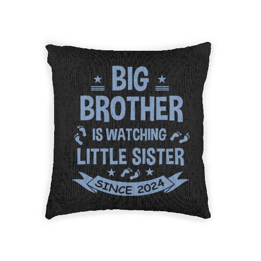 The big brother takes care of the little sister in Woven Pillows