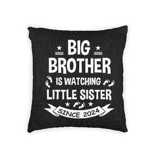 The big brother takes care of the little sister in Woven Pillows