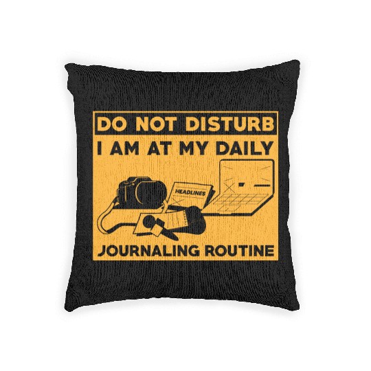 Journaling Routine Funny Do not Disturb Journaling Woven Pillows