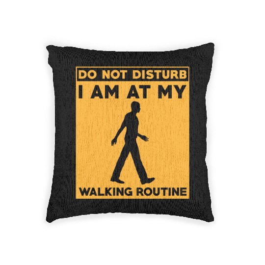 Walking Routine Fitness Design - Do Not Disturb Woven Pillows