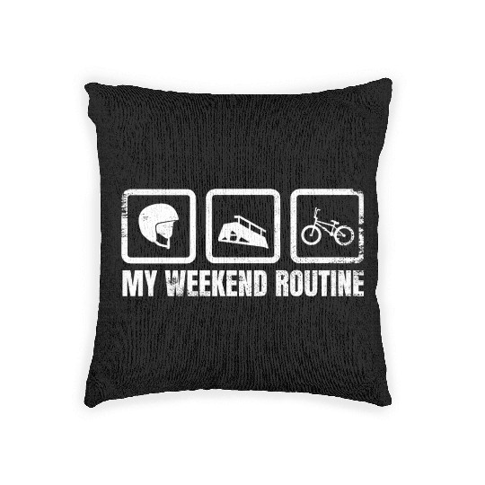 My Weekend Routine Woven Pillows