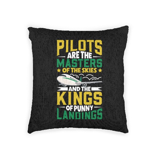 Pilot Aviation Airplane Airline Future Pilots Woven Pillows