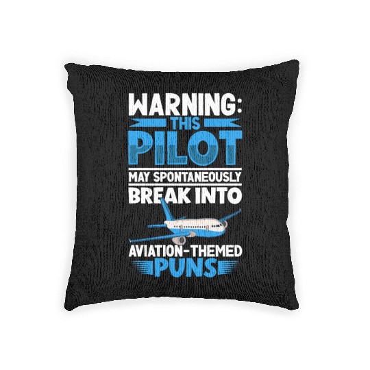 Pilot Aviation Airplane Airline Future Pilots Woven Pillows